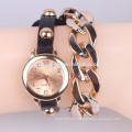 Neueste Vogue Casual / Quarz Armband Leder / Analog Gold Kette Uhr für Frauen BWL036